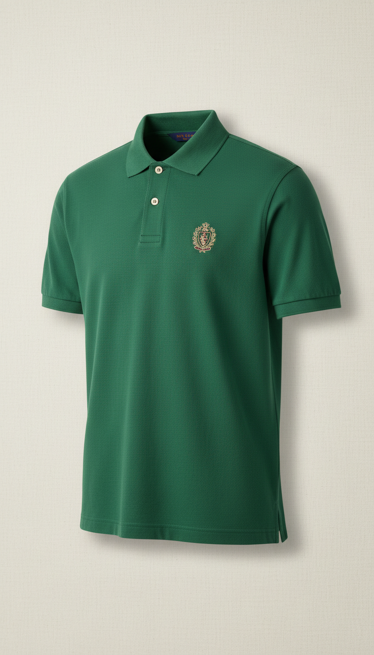 Hunter Green Crested Polo Shirt